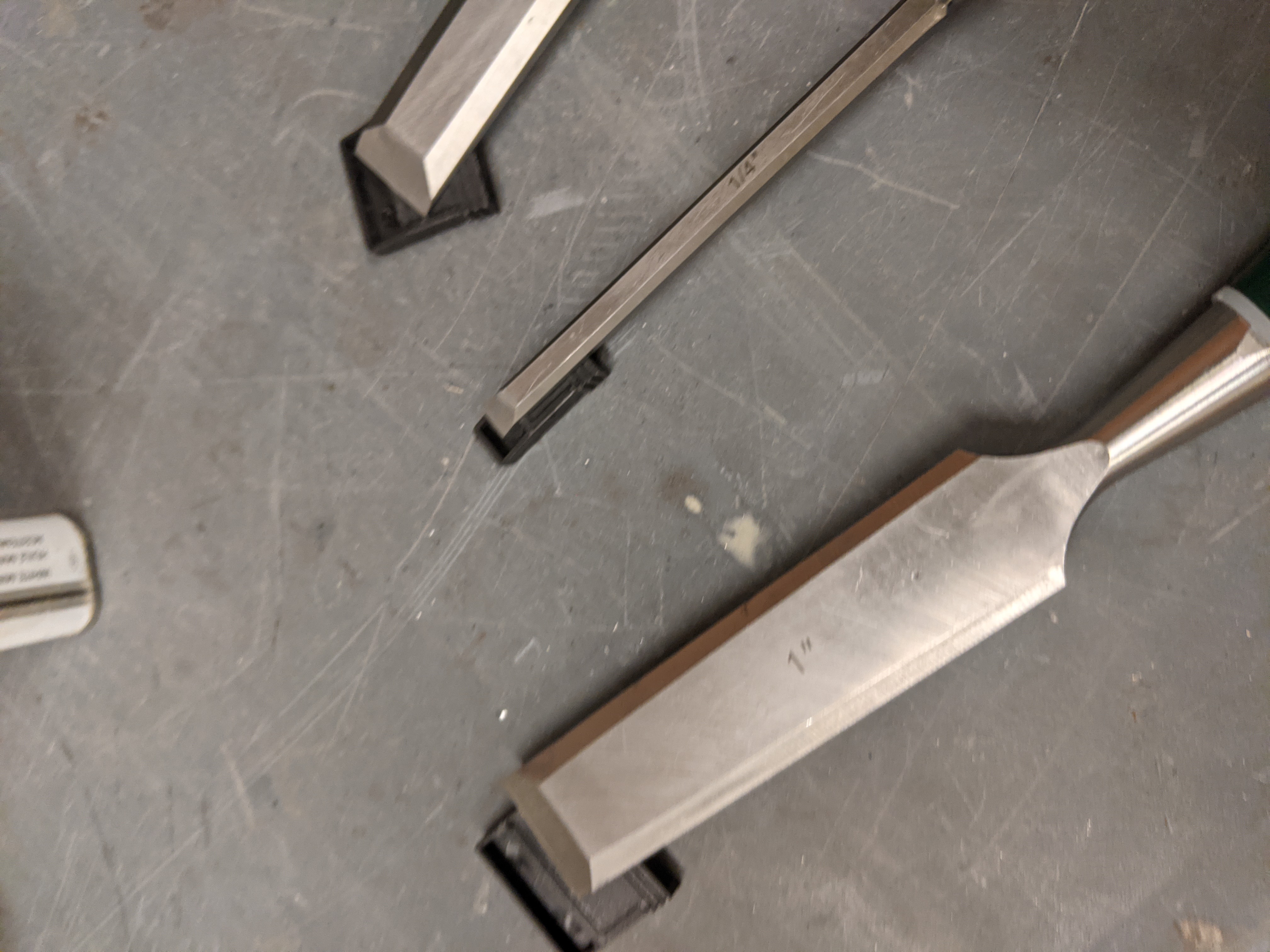 chisels mid-sharpening